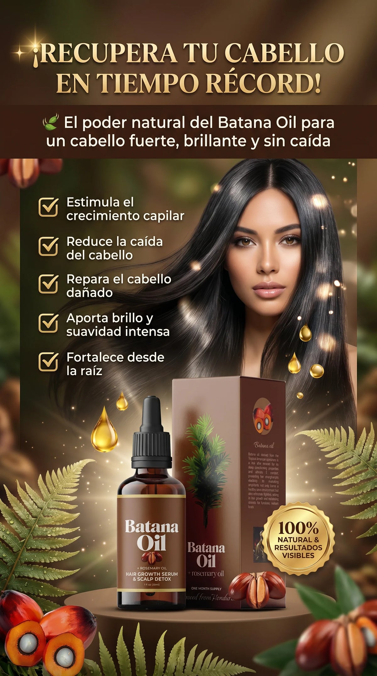 ACEITE 100% PURO DE BATANA IMPORTADO - BIO®