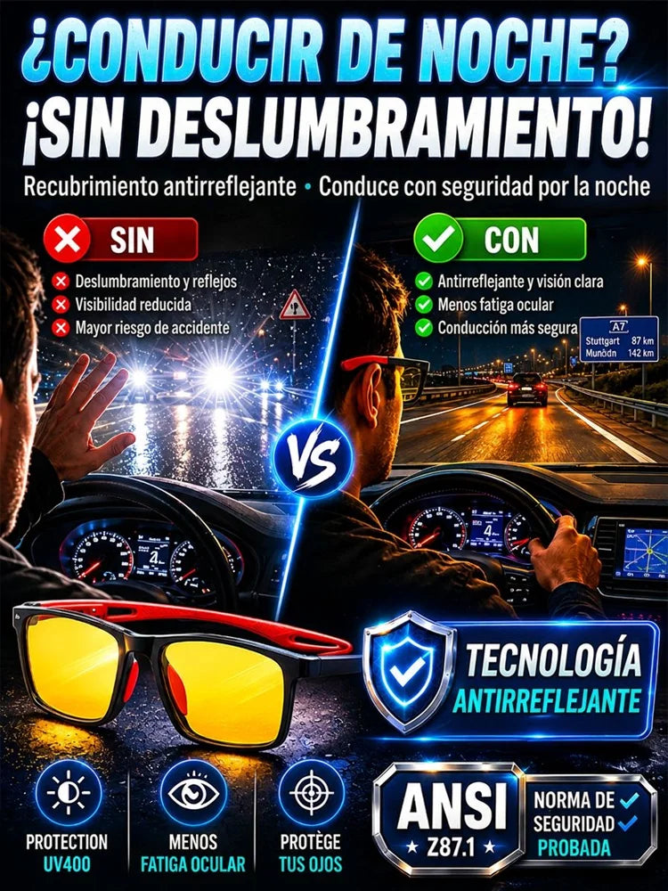 Gafas de lectura ultraligeras deportivas, uso día y noche