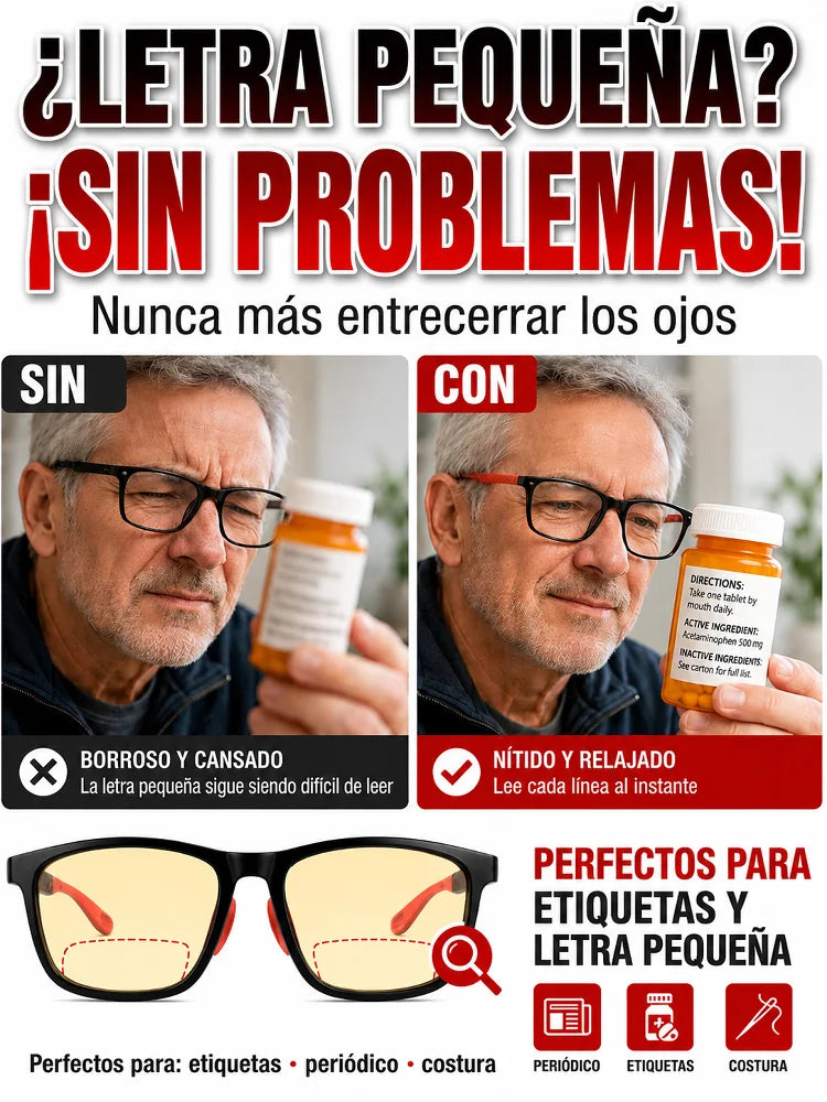 Gafas de lectura ultraligeras deportivas, uso día y noche