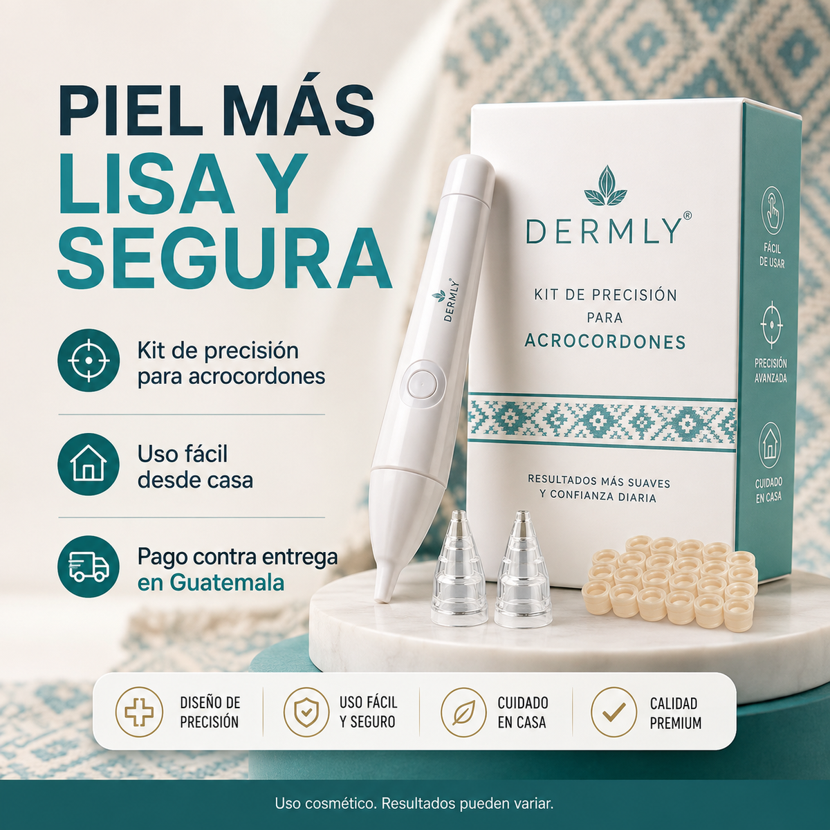 Kit para eliminar verrugas o granos cutáneas sin dolor